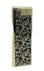 Metal Mum Alev Slim Çakmak Parlak Sarı Model -2