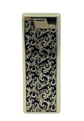 Metal Mum Alev Slim Çakmak Parlak Sarı Model -2