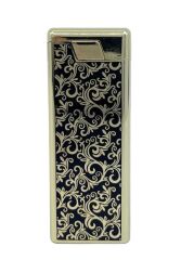 Metal Mum Alev Slim Çakmak Parlak Sarı Model -2