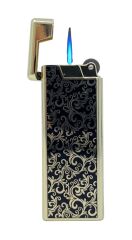 Metal Mum Alev Slim Çakmak Parlak Sarı Model -2