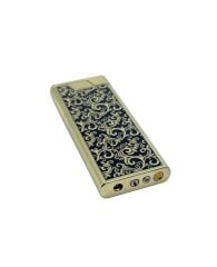 Metal Mum Alev Slim Çakmak Parlak Sarı Model -2