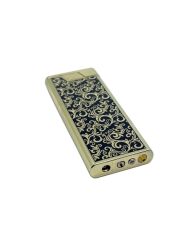 Metal Mum Alev Slim Çakmak Parlak Sarı Model -2