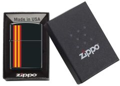 Zippo Sarı Kırmızı Çizgili Dizayn Çakmak