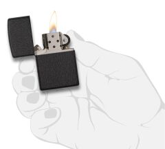 Zippo Reg Black Crackle Çakmak
