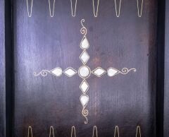 Ceviz Ağacı Sedef Kakma Ahşap Tavla Takımı