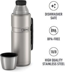 Thermos SK2010 Stainless King Large 1.2L - Matte Stainless Steel