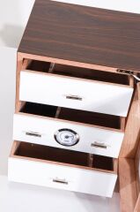 Humidor / Puro Saklama Kutusu Kestane - Beyaz