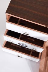 Humidor / Puro Saklama Kutusu Kestane - Beyaz