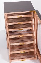 7 Çekmeceli İspanyol Sediri Humidor / Puro Saklama Kutusu