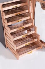 7 Çekmeceli İspanyol Sediri Humidor / Puro Saklama Kutusu