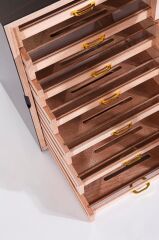 7 Çekmeceli İspanyol Sediri Humidor / Puro Saklama Kutusu