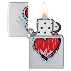 Zippo Heart Dizayn Çakmak