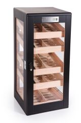 5 Raflı Puro Dolabı/Humidor - Siyah