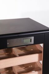 5 Raflı Puro Dolabı/Humidor - Siyah