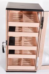 5 Raflı Puro Dolabı/Humidor - Siyah
