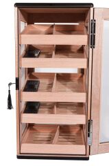 5 Raflı Puro Dolabı/Humidor - Siyah