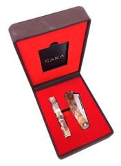 Caka Origin Origin - Bıçak Çakmak Seti - Kızıl Kahverengi