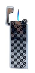 Metal Mum Alev Slim Çakmak Parlak Gri Model - 2