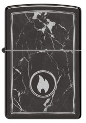 Zippo Fırtına çakmağı – Mermer Alev, High Polish Black, Photo Image – Doldurulabilir – Tekrar kullanılabilir – Rüzgara dayanıklı tasarım – Hediye kutusu – ABD'de