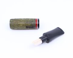 Pipsan Toscanello  Backwoods İşlemeli Ağızlık Yeşil - Kırmızı/Siyah Şeritli