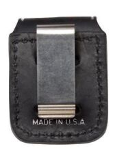 Zippo Hakiki Deri Çakmak Kılıfı Siyah