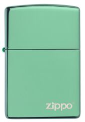 Zippo High Polish Green Logo Dizayn Çakmak