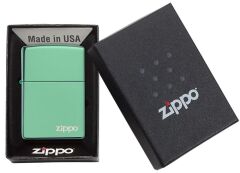 Zippo High Polish Green Logo Dizayn Çakmak