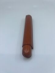 Deri Seyahat Humidor / Puro Saklama Kutusu Silindir - Taba