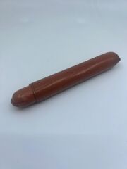 Deri Seyahat Humidor / Puro Saklama Kutusu Silindir - Taba