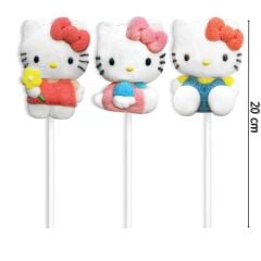 Relkon Orjinal Lisanslı Hello Kitty Marshmallow Lolipop 45 Gr (12 Adet)
