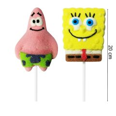 Relkon Orjinal Lisanslı Sponge Bob Square Pants Marshmallow Lolipop 45 Gr (12 Adet)