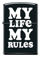 Zippo My Life My Rules - Benim Hayatım Benim Kurallarım Dizayn Çakmak
