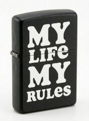 Zippo My Life My Rules - Benim Hayatım Benim Kurallarım Dizayn Çakmak