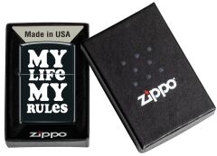 Zippo My Life My Rules - Benim Hayatım Benim Kurallarım Dizayn Çakmak
