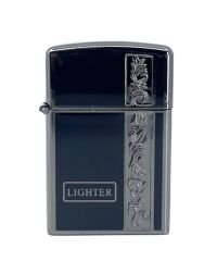 Metal Jet Alev Çakmak  Gravür Şeritli  Füme - Siyah