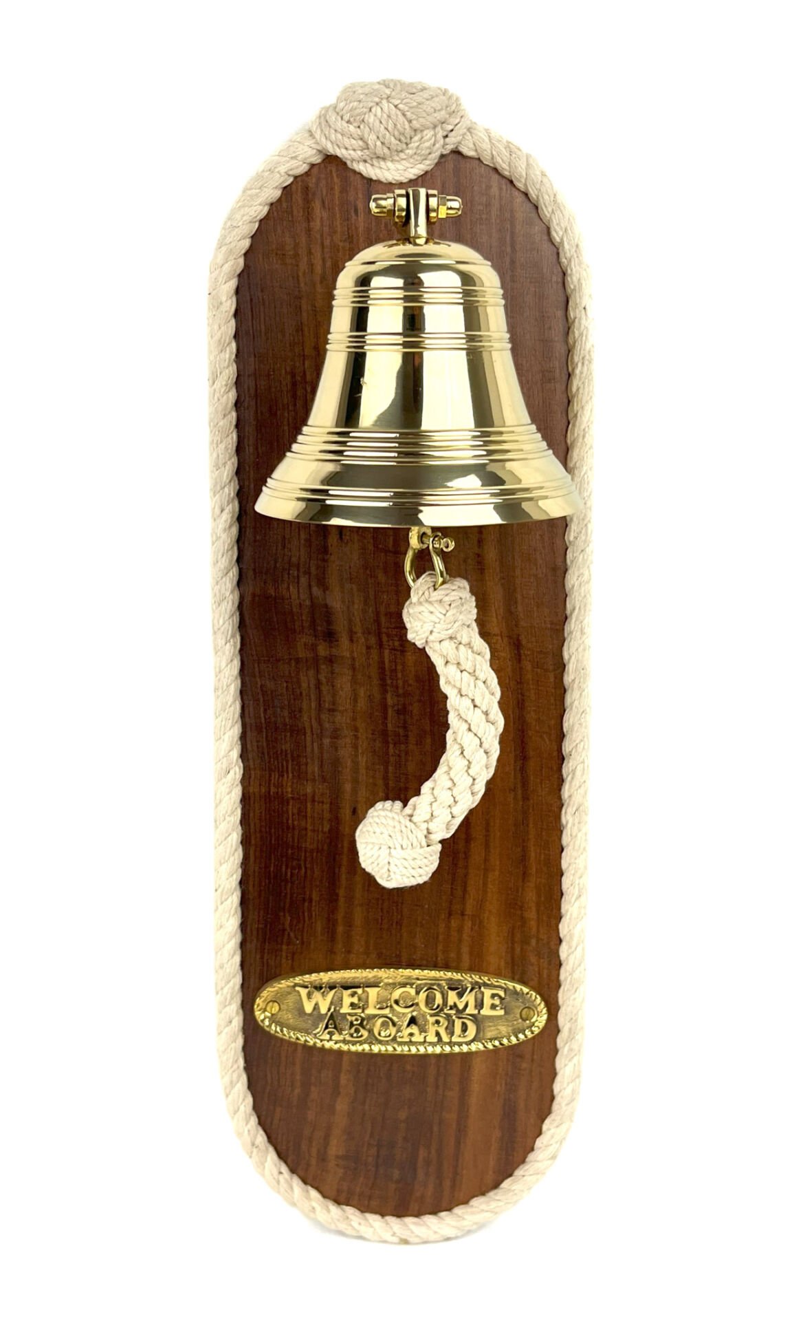 Masif Ağaç Üzeri Duvara Asmalı Pirinç Çan