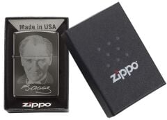 Zippo Atatürk Dizayn Çakmak - Black Ice