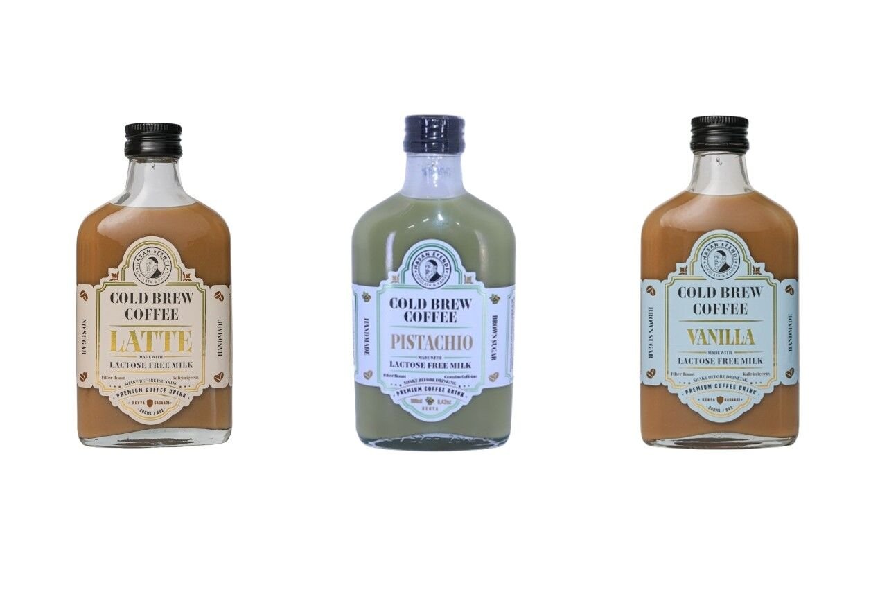 Hasan Efendi Soğuk Kahve Cold Brew - 3'ü 1 Arada Tadım Seti - Latte/Vanilya/Antep Fıstığı Aromalı
