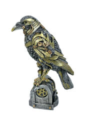 Steampunk Karga Biblo Heykel