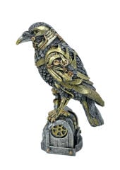 Steampunk Karga Biblo Heykel