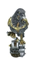 Steampunk Karga Biblo Heykel