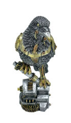 Steampunk Karga Biblo Heykel