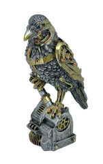Steampunk Karga Biblo Heykel