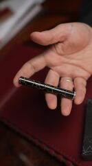Caka Benzinli Pirinç Gemici (Muhtar) Çakmağı - Slim Black Crackle