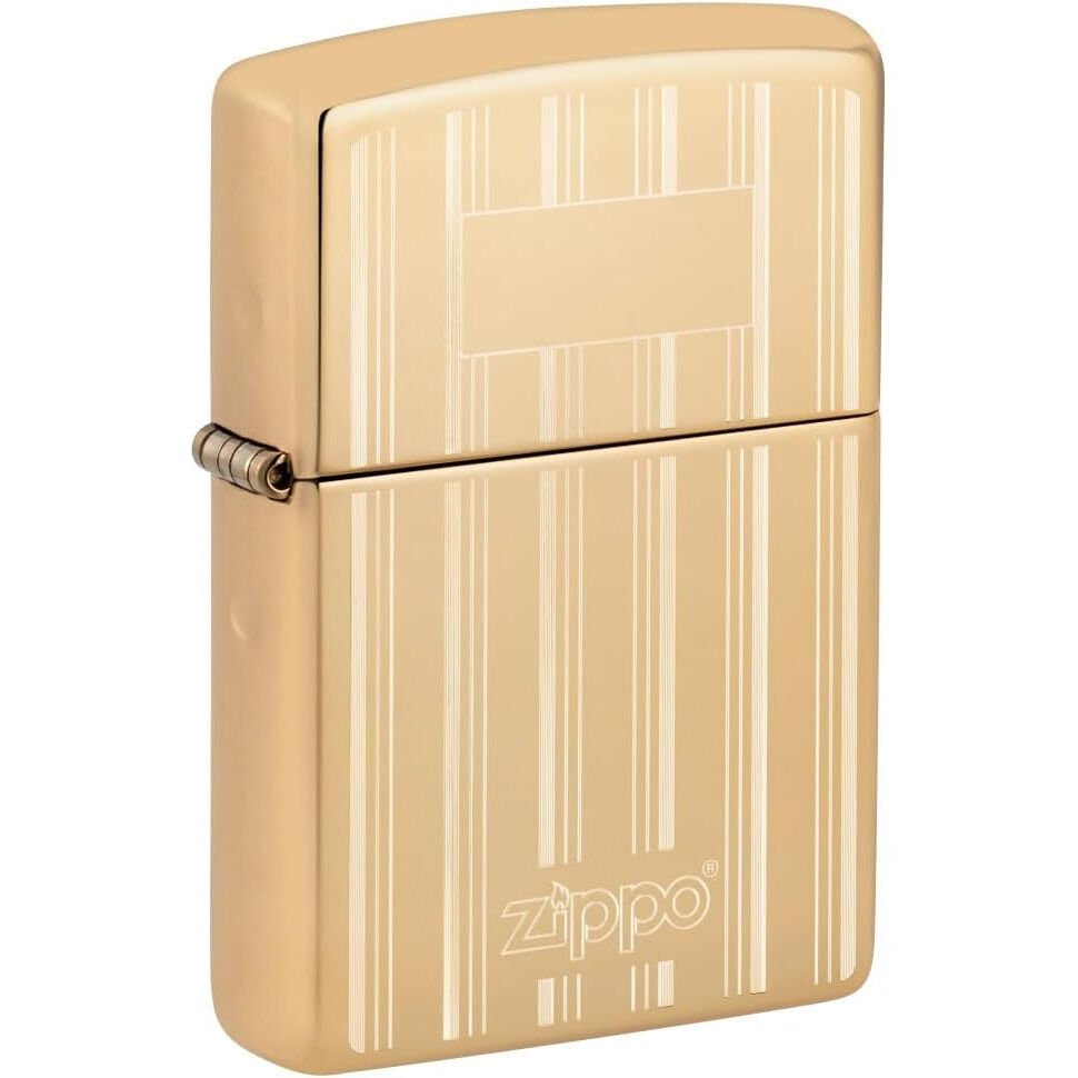 Zippo High Polish Brass Stripe Dizayn Çakmak