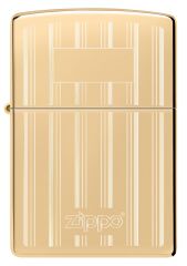 Zippo High Polish Brass Stripe Dizayn Çakmak