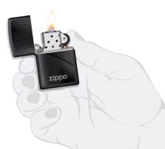 Zippo Black Hexagon Dizayn Çakmak