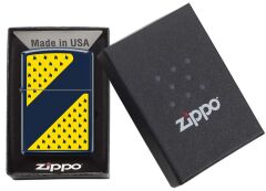 Zippo Yellow And Navy - Sarı Lacivert Dizayn Çakmak