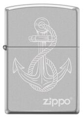 Zippo Anchor Dizayn Çakmak - Satin Chrome