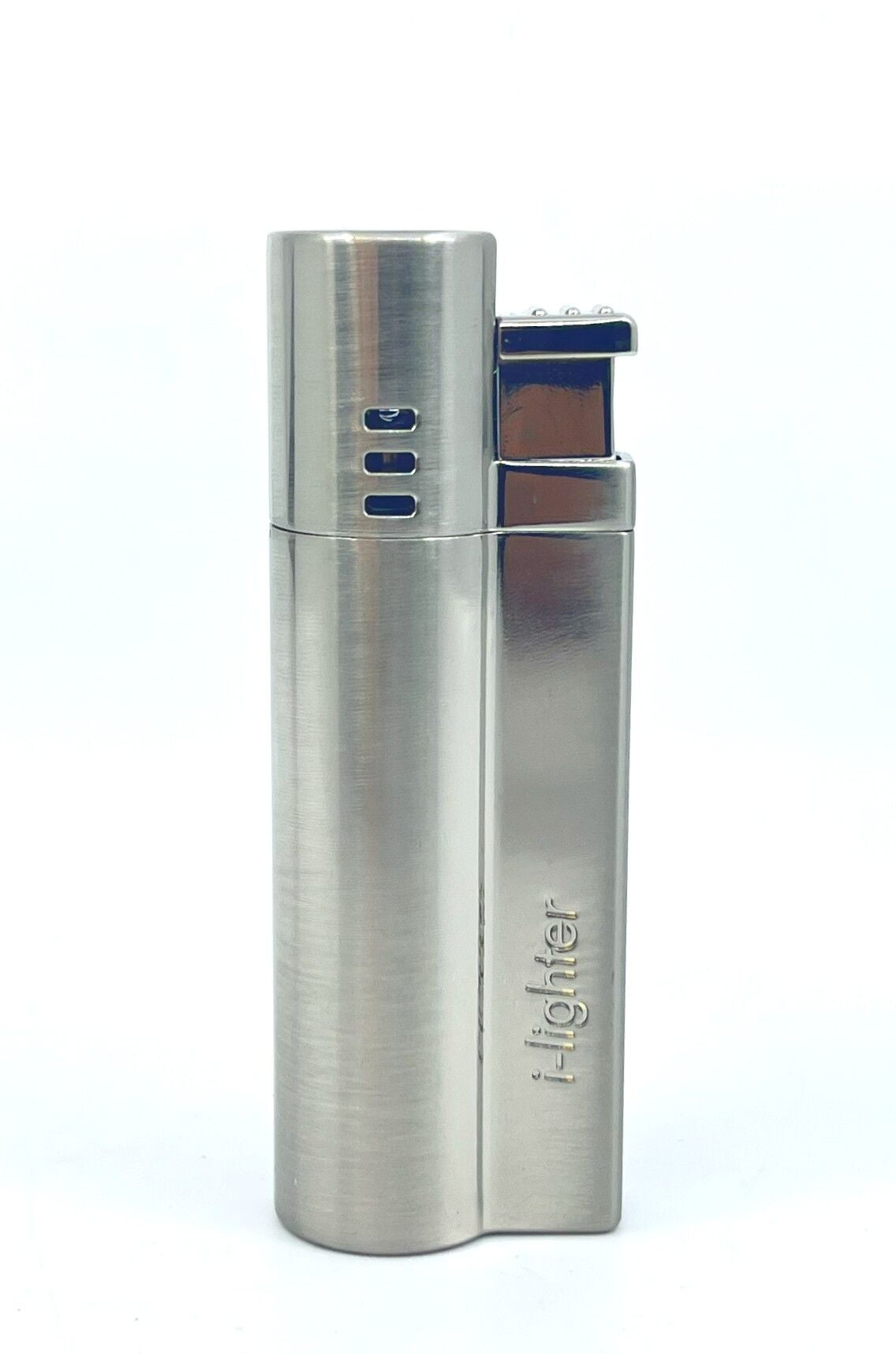I-lighter Çift Torch Jet Alev Çakmak - Mat Gümüş Renk